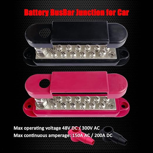 1/4" Stud Power Distribution Block Bus Bar - Image 2