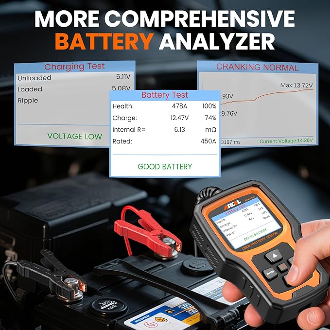 ANCEL AD410 PRO OBD2 Scanner and Battery Tester, 2-in-1 Car Diagnostic Tool - Image 4