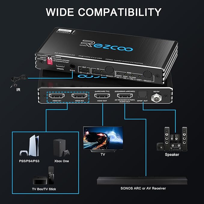 4K@120Hz HDMI 2.1 Switch 2 in 1 Out - Image 8