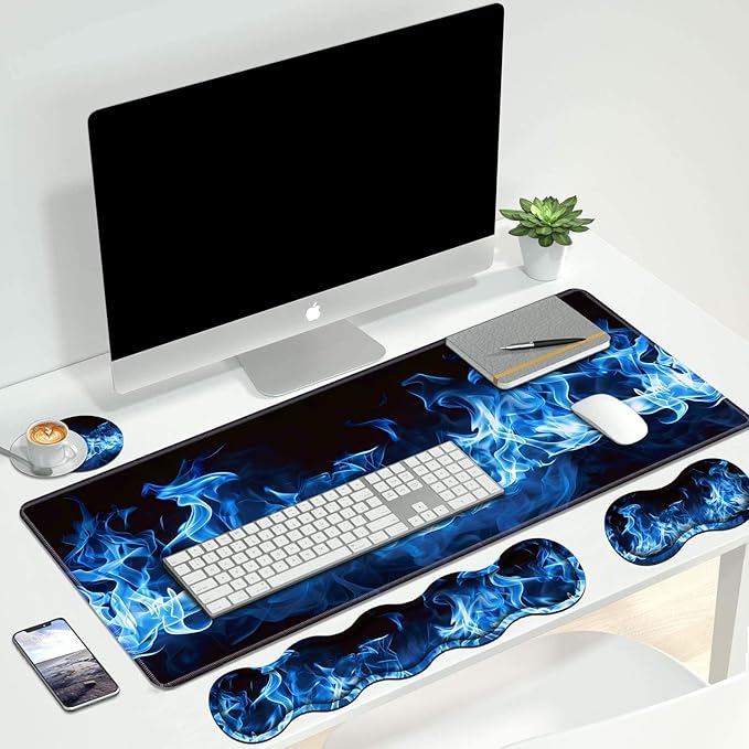 4 in 1 Ergonomic Keyboard Wrist Rest & Mouse Pad Wrist Rest Set, Large XXL - Image 7