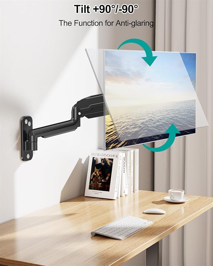 LIFTGO Monitor Wall Mount for 13 to 32 Inch Computer Screens, Height Adjustable - Image 8