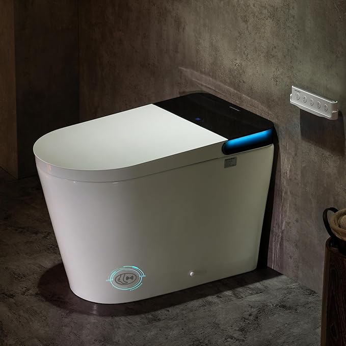Casta Diva Smart Toilet with Bidet Built in, Auto Open Close, Foot Sensor by CastaDiva