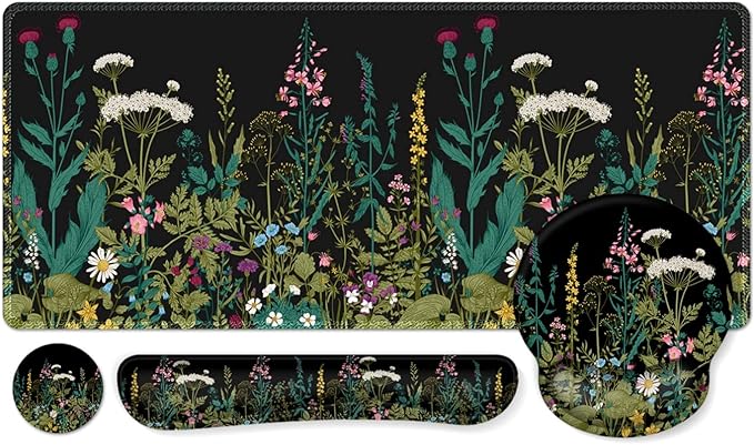 iCasso Large Mouse Pad, Mouse Pad Wrist Support Set, 4in1 XXL Large Mousepad + by iCasso
