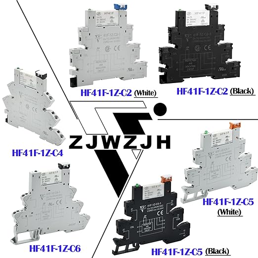 2Pcs Miniature Power Relay DC 24V HF41F/24-ZS 5 Pin 1NO 1NC 6A SPDT - Image 3