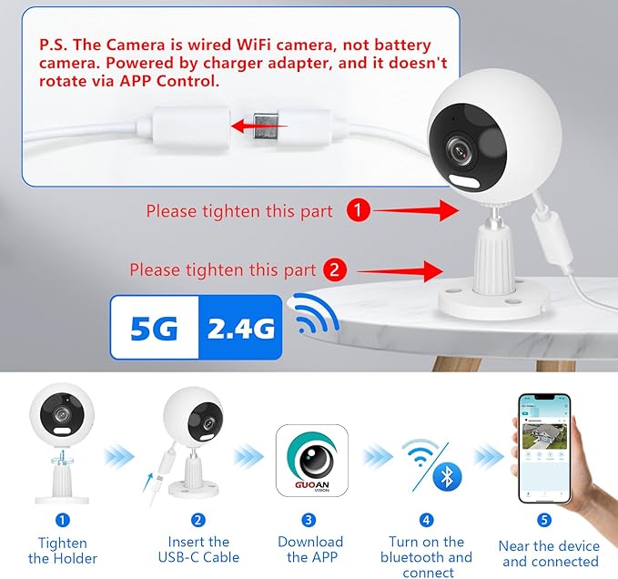 GUOANVISION 5G/2.4G Indoor/Outdoor Security Camera - Image 6