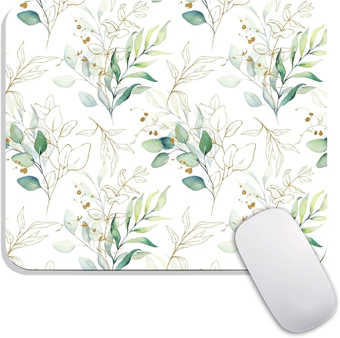 Armanza Square Mouse Pad Pretty Leaves, Personalized Premium-Textured Custom by Armanza