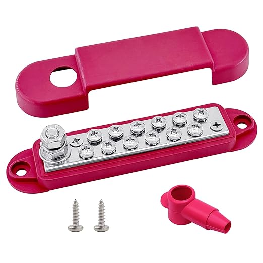 1/4" Stud Power Distribution Block Bus Bar by Ampper