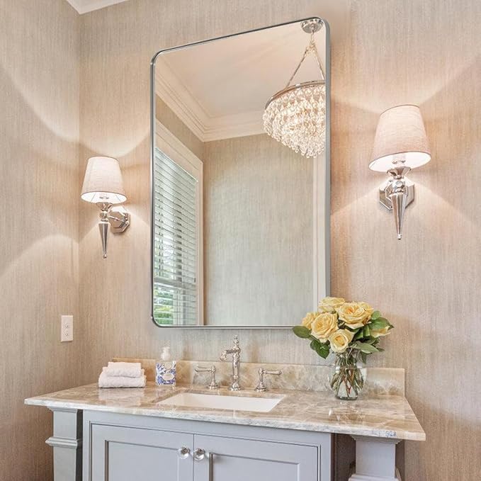 ANDY STAR Square Brushed Nickel Mirror - Image 8