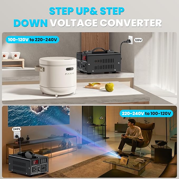 500W Voltage Converter Transformer Step Up/Down Converter 110/120 Volt - Image 6