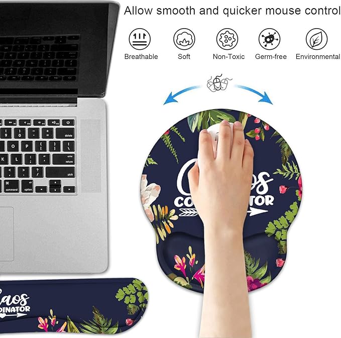 Keyboard Wrist Rest and Mouse Pad Wrist Support Set - Image 2