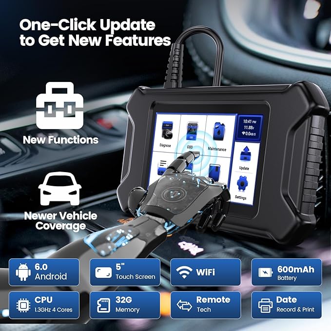MUCAR CS6 OBD2 Scanner Diagnostic Tool, Engine Transmission BCM Car Scanner - Image 4
