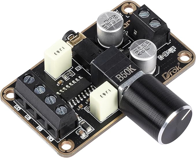 DROK 5W+5W Mini Audio Amplifier Board PAM8406 DC 5V Digital Stereo Power Amp by DROK