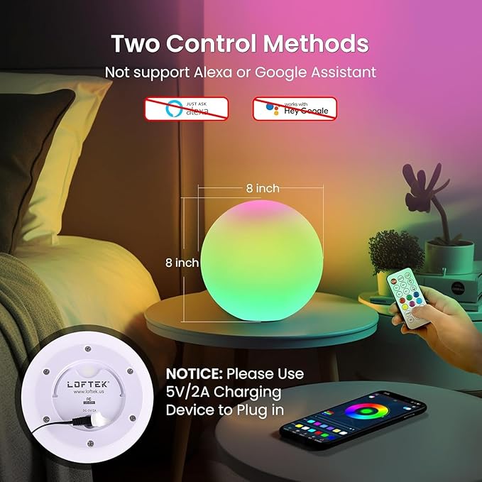 LOFTEK Color Changing Night Light, Smart LED Lamp - Image 6