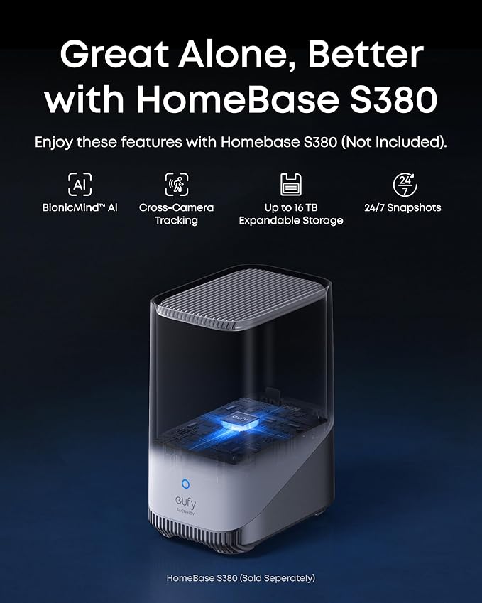 eufy Security eufyCam S4, 4K Solar Camera Wireless Outdoor, Triple Lens - Image 8