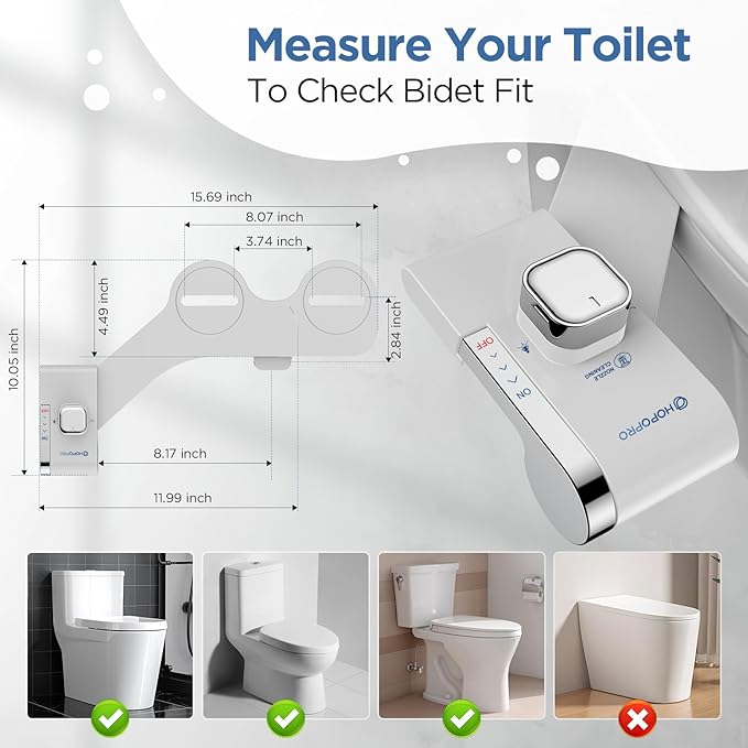 HOPOPRO Bidet with Single Finger Water Pressure Control, Self Cleaning Hygienic - Image 5