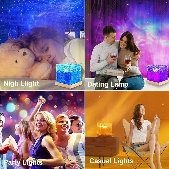ACENZ Ocean Wave Projector Light, 16 Colors Ocean Lamp Water Ripple Cube Night - Image 8