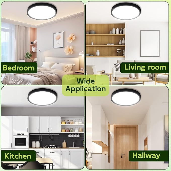 hykolity 2 Pack 9 Inch Selectable CCT LED Round Flat Panel Light, 18W 1800LM - Image 8