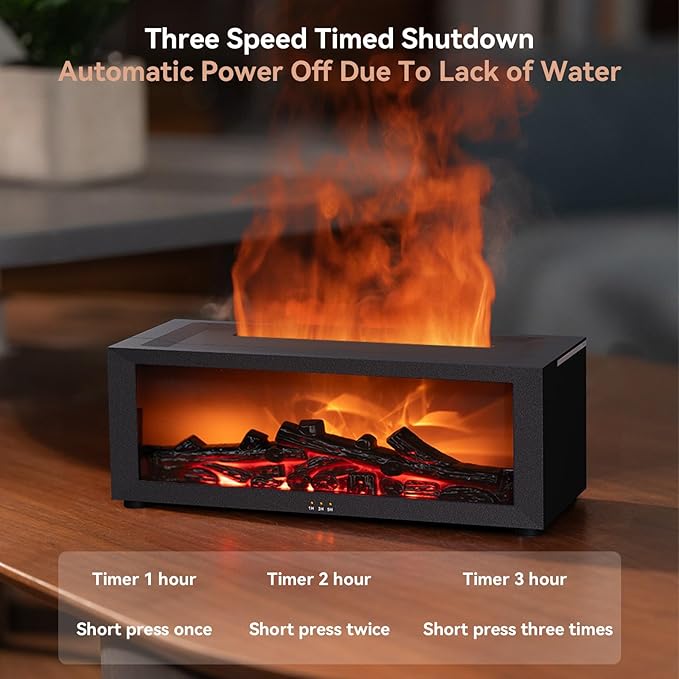 Essential Oil Diffuser, 7 Colors Flame Fireplace Diffusers and Humidifier - Image 6