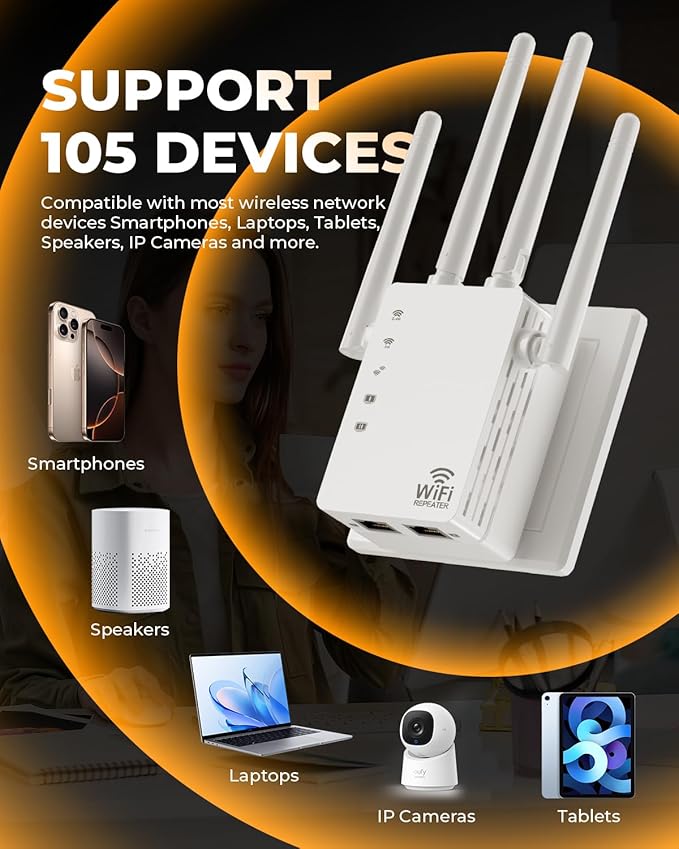 WiFi Extender, WiFi Extender Signal Booster Dual-Band Wireless Repeater - Image 4