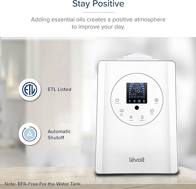 LEVOIT Humidifiers for Bedroom Large Room Home, 6L Warm and Cool Mist - Image 10