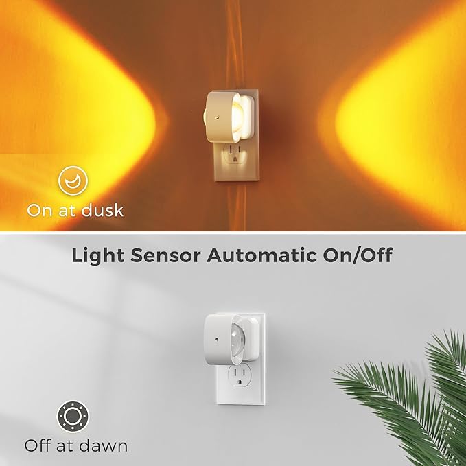 L LOHAS LED Night Light, Color Changing Night Lights Plug into Wall, Rotating - Image 3