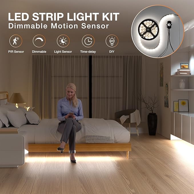 Sensky 19.7ft/6m Motion Activated LED Strip Light Kit - Image 7