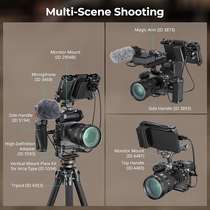 SmallRig Camera Cage for Sony FX2, HawkLock Quick Release FX2 Cage - Image 7