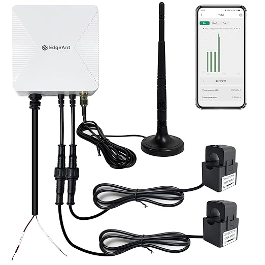 WiFi Energy Monitor with 2 * 120A Clamps, Real-Time Electricity Tracking by EdgeAnt