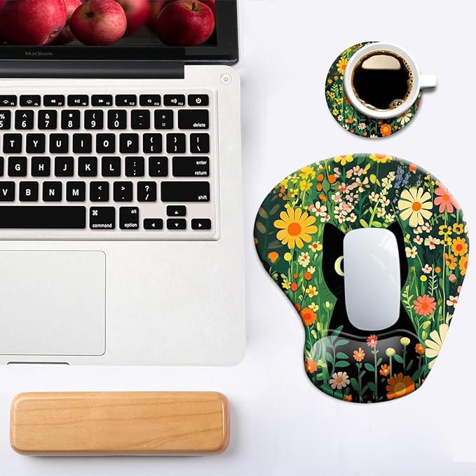 Ergonomic Mouse Pad with Wrist Support, Mouse Pad with Wrist Rest and Coaster - Image 6
