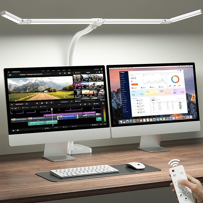 ONEMIX 42" LED Desk Lamp for Home Office, Eye-Caring Desk Light by DeskLamp