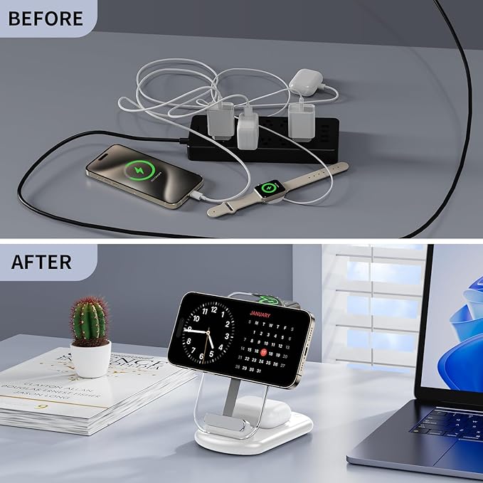 2026 Traveling Wireless Mag-Safe Fast Charging Station, Magnetic 3 in 1 Charger - Image 6