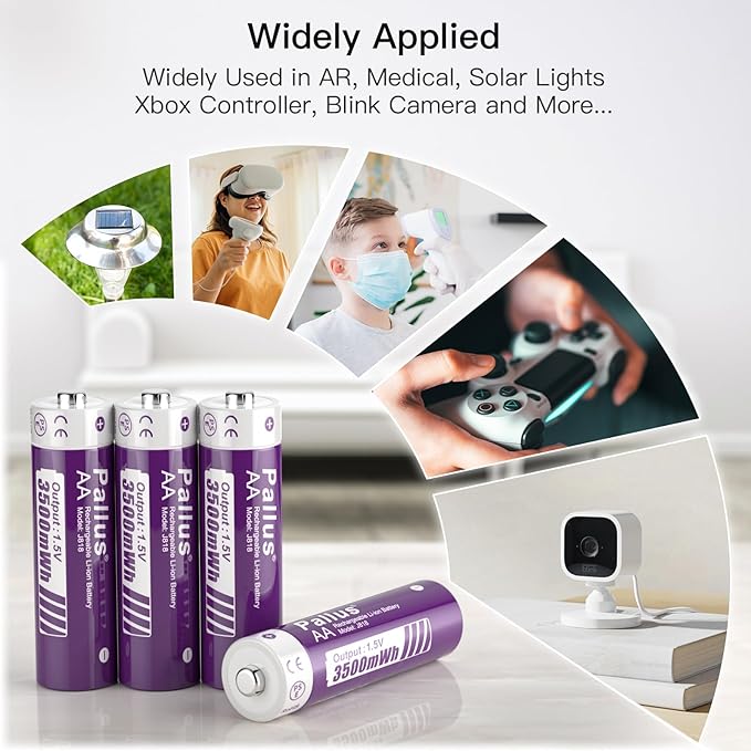 Pallus Rechargeable Lithium AA Batteries - Image 6