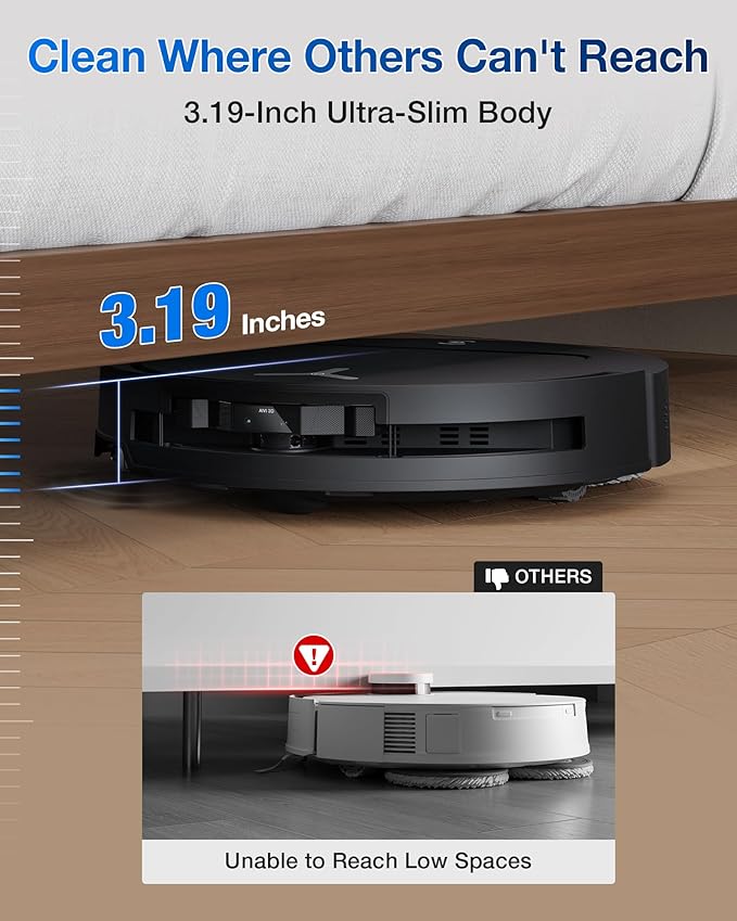 ECOVACS DEEBOT T50 PRO Omni Robot Vacuum and Mop, 3.19” Ultra-Slim, 000Pa - Image 5