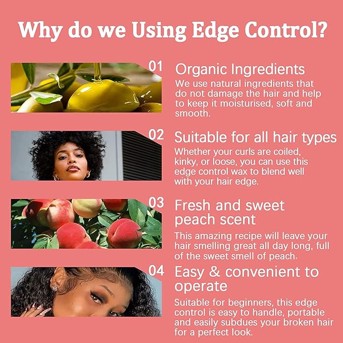 Edge Control Wax for Women Strong Hold Non-greasy Edge Control Smoother Edge Wax - Image 5