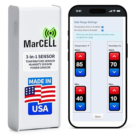 MarCELL Cellular Temperature, Humidity & Power Monitor by MarcellMonitoringSystems