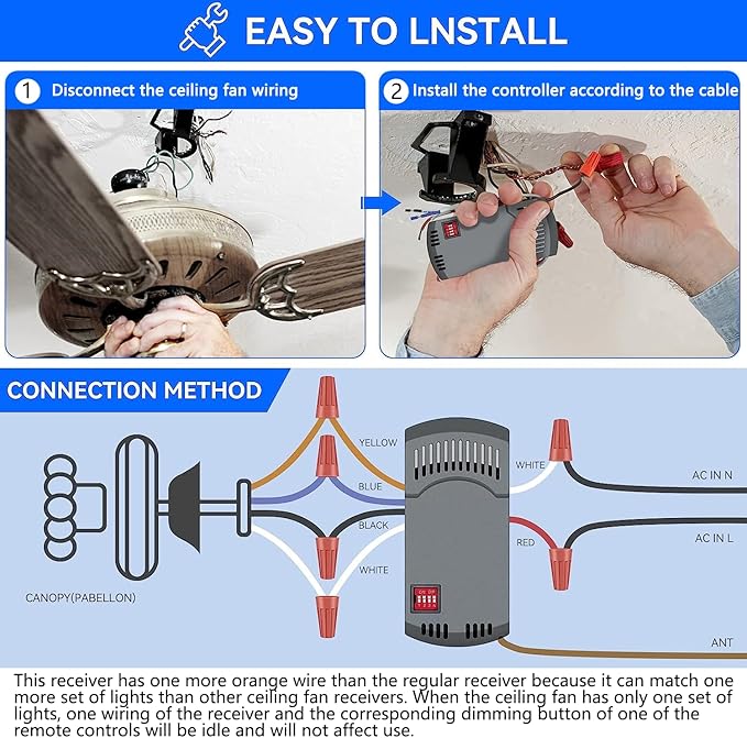 Universal Ceiling Fan Remote Control Kit - Image 5