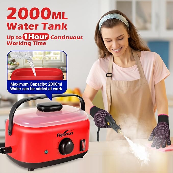 Flgocexs Steam Cleaner for Home, 2500W Pressurized Steam Cleaner - Image 6