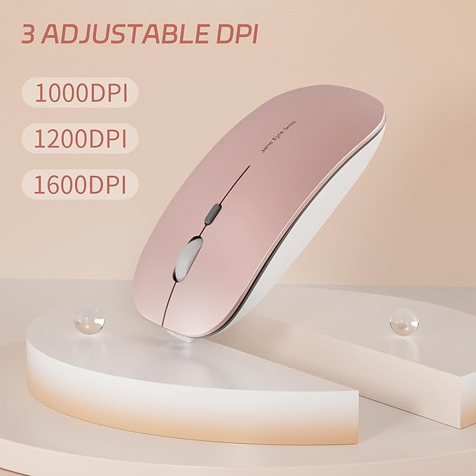 Uciefy Q5 Slim Rechargeable Wireless Mouse, 2.4G Portable Optical Silent Ultra - Image 2