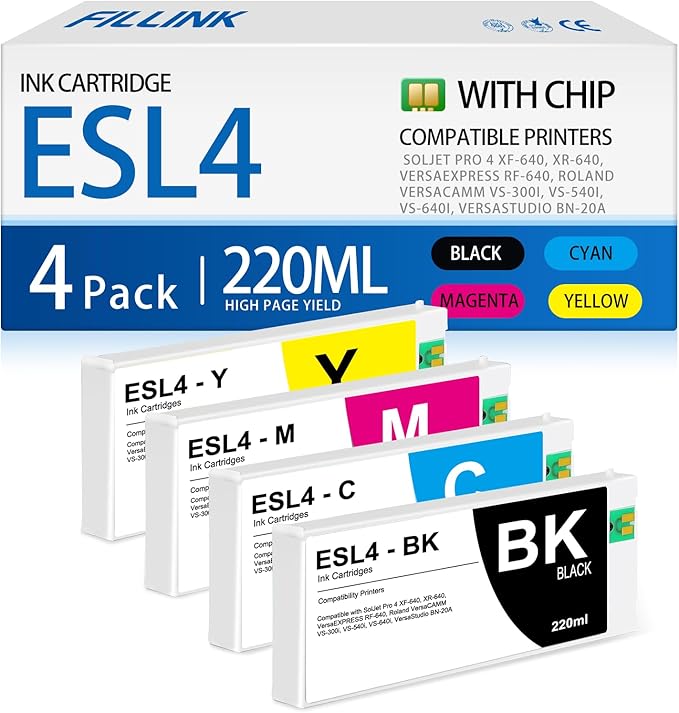 FILLINK ESL4 Ink cartridges 220ml Compatible by Welcome