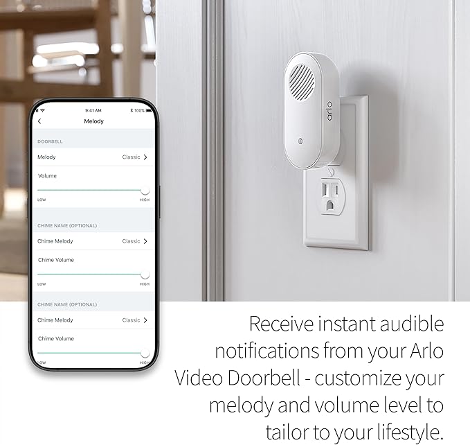 Arlo Chime 2, Built-in Siren, Audible Alerts, Customizable Melodies, Wi-Fi - Image 5