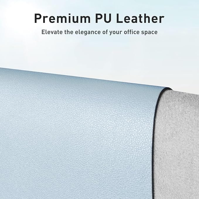 Aothia Leather Desk Pad Protector, Mouse Pad, Office Desk Mat, Non-Slip PU - Image 2