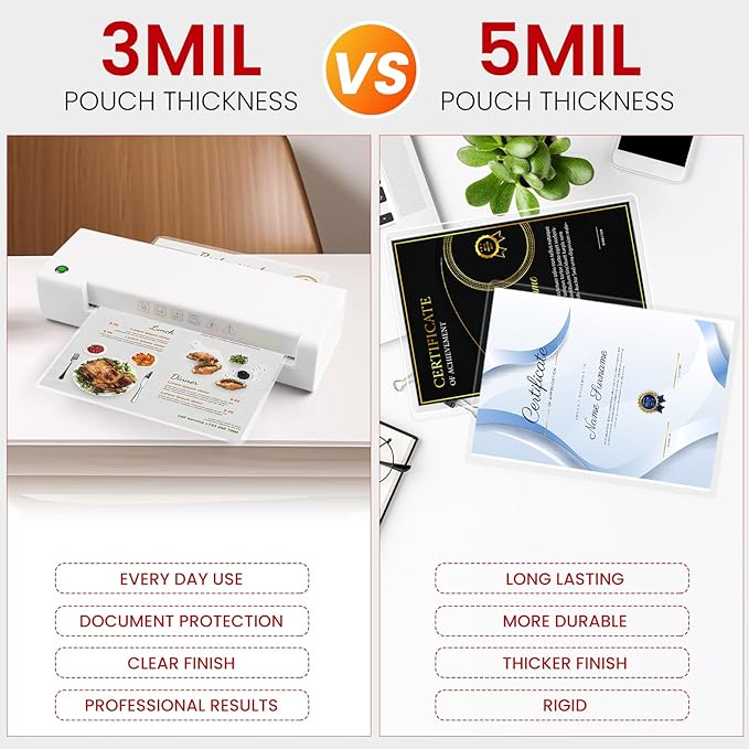 CAREGY 300 Pack Laminating Sheets, Holds 8.5 x 11 Inch Sheets, 5 Mil Thermal - Image 3