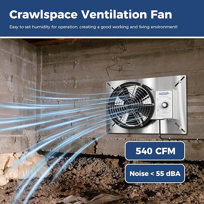 ALORAIR 540 CFM Stainless Steel Crawl Space Vent Fan - Image 5