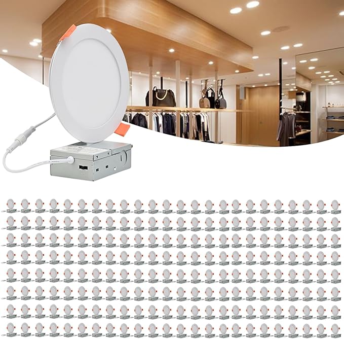 MKUJOO 192 Pack 4 Inch Ultra-Thin LED Recessed Ceiling Light by MKUJOO