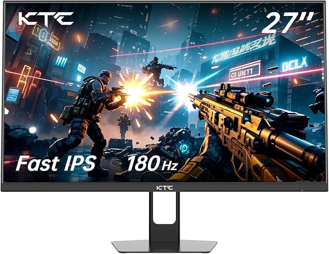 KTC Gaming Monitor 27 inch 180hz 1ms | Fast IPS Screen 1080p Monitor|2 x HDMI by KTC