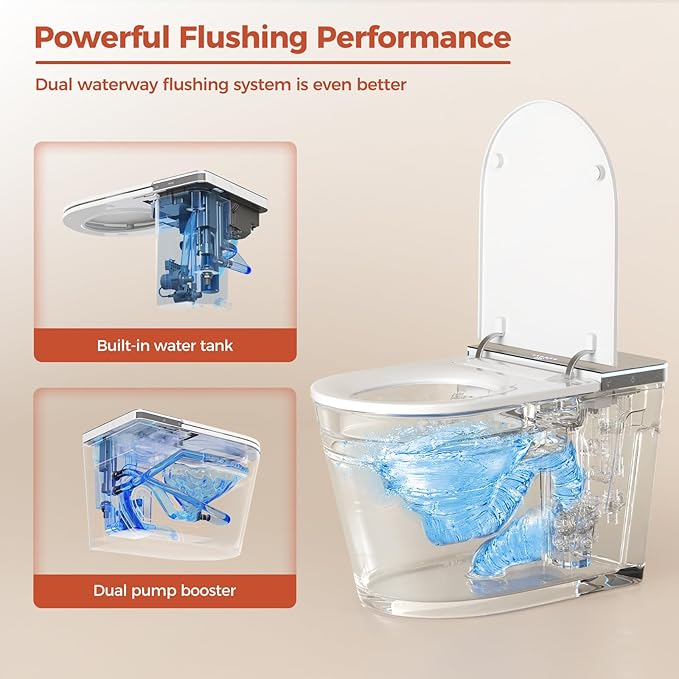 Smart Toilet with Bidet Built in, Japanese Bidet Toilet, - Image 8