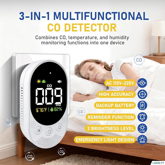 LSENLTY Portable Carbon Monoxide Detector - Image 2