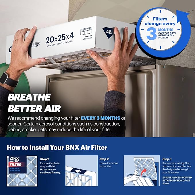 BNX TruFilter 20x20x5 MERV 13 Air Filter - Image 8