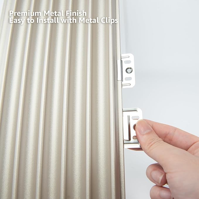 Art3dwallpanels Slat Wall Paneling, 8 Pack Wavy Grain Panel Wall Slats - Image 5