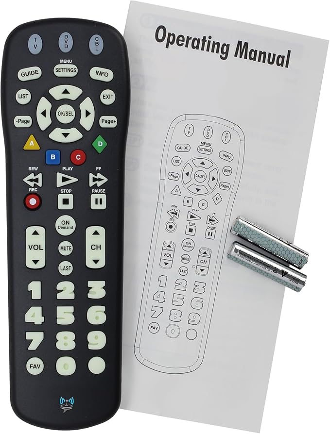 SatelliteSale TV Remote Control UR3-SR3S Big Button Remote Control Replacement - Image 2